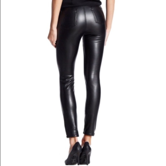 ASHLEY MASON High Rise Faux Leather Skinny Pants - Picture 2 of 10